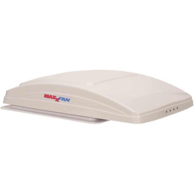 MaxxFan Deluxe Manual-Opening RV Ventilator System, White Lid