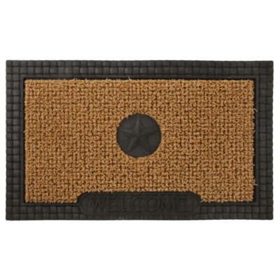 AstroTurf Star Design Patio Mat, 30” x 18”, Black/Tan