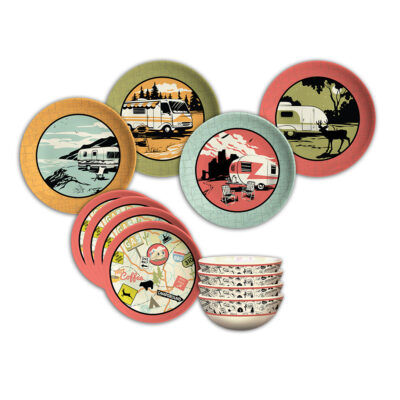 Camp Casual 12-Piece Dish Set