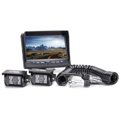 Rear View Camera System – Two Camera Setup with Quick Connect/Disconnect Kit