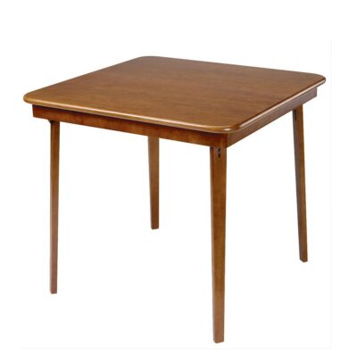 Straight Edge Folding Card Table, Fruitwood