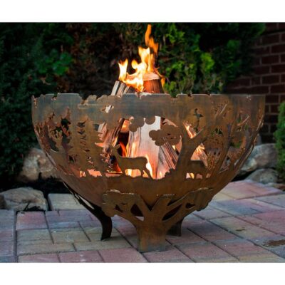 Esschert Design Wildlife Laser Cut Fire Bowl, Extra Large