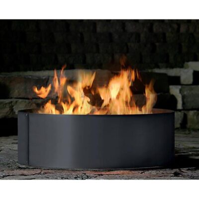 P&D Metal Works 4-Piece Solid Wood-Burning Fire Ring, 48″