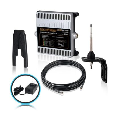 Smoothtalker RV X6 Pro 50dB 4G LTE Extreme Power Cellular Booster Kit with 120 Volt Wall Power