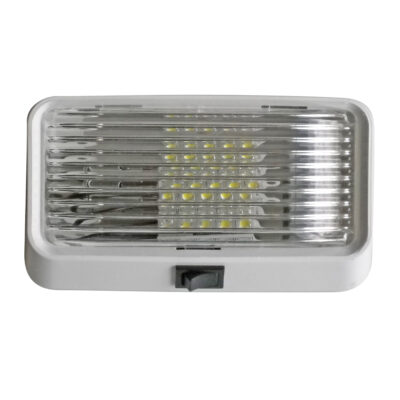 Valterra DG92723VP Standard LED Porch Light with Clear Lens, White