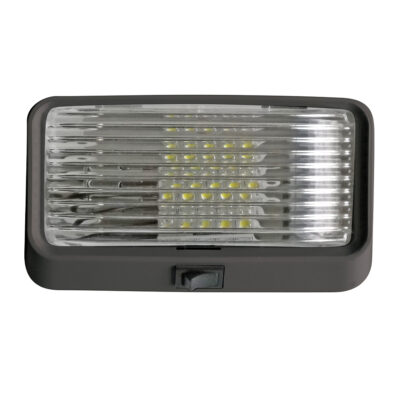 Valterra DG92728VP Standard LED Porch Light with Clear Lens, Black