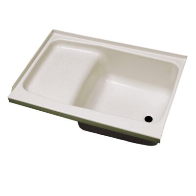 Replacement ABS Step Tub, 24” x 40”, Parchment with Right Drain