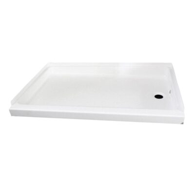 ABS Shower Pan, 24” x 36” x 4 5/8”, White with Right Drain