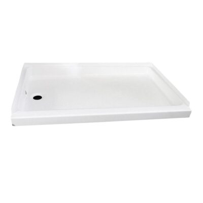 ABS Shower Pan, 24” x 40” x 5", White with Left Drain