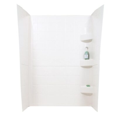 ABS Shower Walls, 24” x 40” x 66”, White