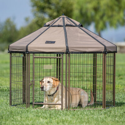 Advantek Dog Kennel Pet Gazebo, 4′