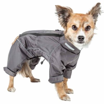 Dog Helios ® ‘Hurricanine’ Waterproof And Reflective Full Body Dog Coat Jacket W/ Heat Reflective Technology