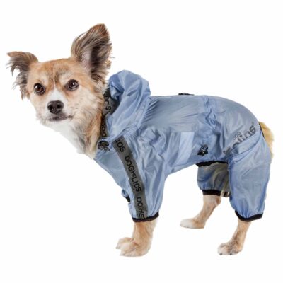 Dog Helios ® ‘Torrential Shield’ Waterproof Multi-Adjustable Full Bodied Pet Dog Windbreaker Raincoat