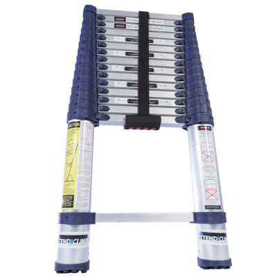 Xtend+Climb 15.5′ Aluminum Telescoping Extension Ladder, 19.5′ Reach Height, 250-lb. Load Capacity, ANSI Type 1 Duty Rating