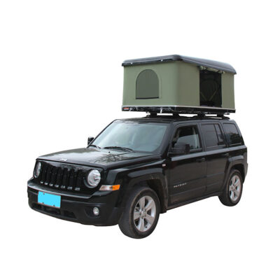 Trustmade Hard Shell Rooftop Tent, Black Shell / Green Tent