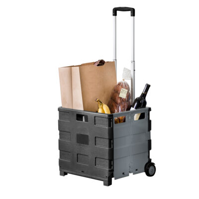 Honey Can Do Fold-Up Rolling Storage Cart with Handle