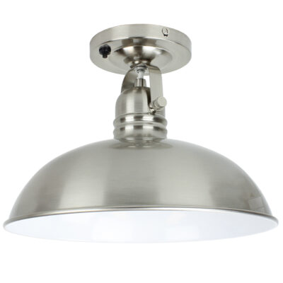 ITC Industrial Dinette Lamp, Brushed Nickel, Diffused LED, With Switch