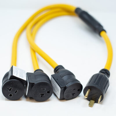 Heavy Duty TT-30P to (3) 5-20R, 3′ Outdoor Power Cord