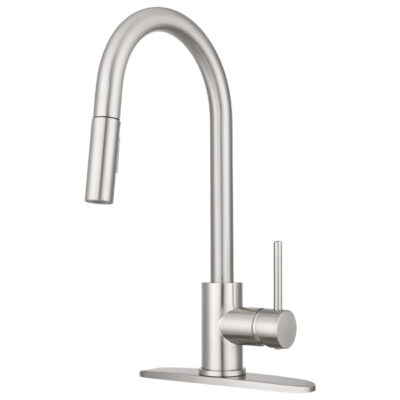 Dura Faucet Streamline Pull-Down Kitchen Sink Faucet, Satin Nickel