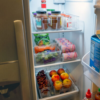 6-Piece Stackable Fridge Bin Set