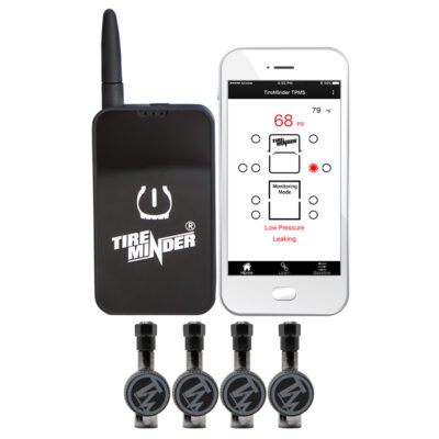 TireMinder Smart TPMS Tire Monitoring System with 4 Flow-Through Transmitters