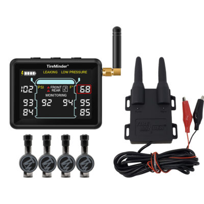 TireMinder i10 TPMS with 4 Flow-Through Transmitters for RVs, Motorhomes, 5th Wheels, Coaches, and Trailers