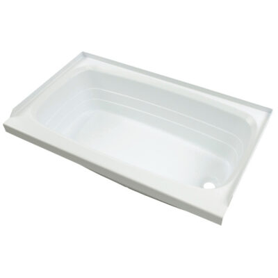 Better Bath RV Bathtub with Right Drain, 24″ x 46″, White