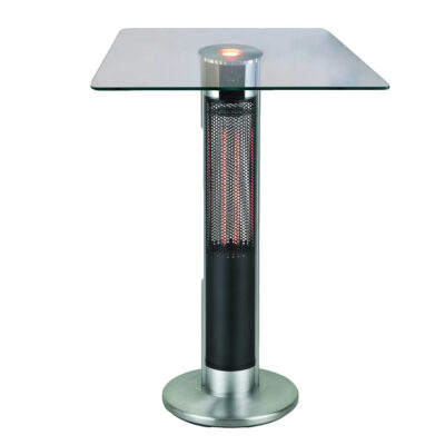 EnerG+ Infrared Electric 1500W Outdoor Heater Square Bistro Table With LED