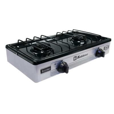 Koblenz 2-Burner Propane Stove, Silver