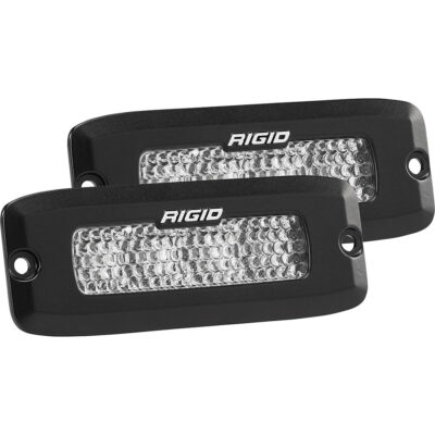 RIGID SR-Q Series PRO Spot Diffused LED – Flush Mount – Pair – Black