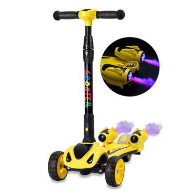 GlareWheel ES-Y1 Kids Rocket Scooter, Yellow