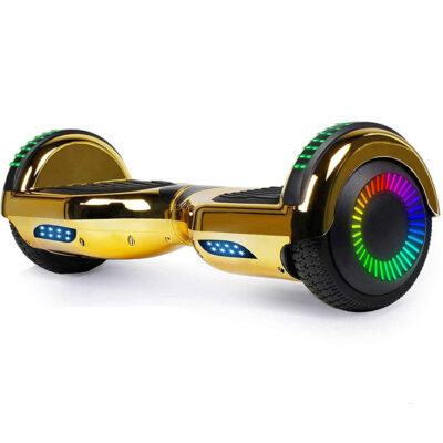 GlareWheel M3 Chrome Hoverboard, Gold