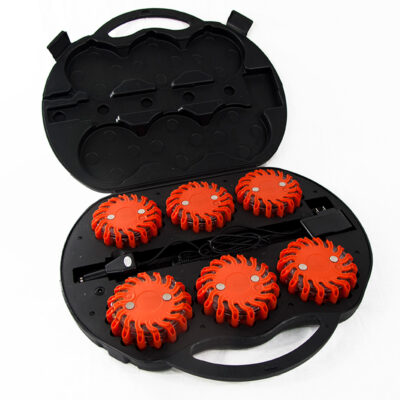 Race Sport Lighting 6 LED Flares Emergency Safety Kit, Red