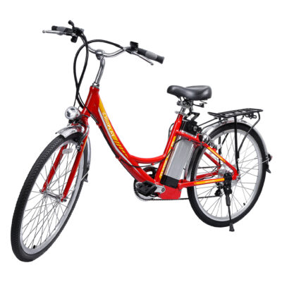 iDeaPlay 26″ Electric Bike, 250W, Red