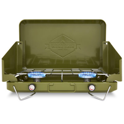 Hike Crew Dual Burner Camping Stove, Green