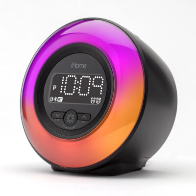 iHome PowerClock Glow Color-Changing Bluetooth FM Alarm Clock Radio