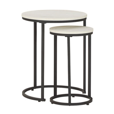 Ashley Briarsboro Accent Tables, White, Set of 2