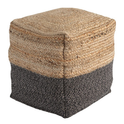 Sweed Valley Pouf, Natural/Black