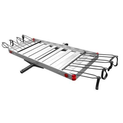 Tow Tuff TTF-2762ACBR Aluminum Cargo Carrier with Bike Rack