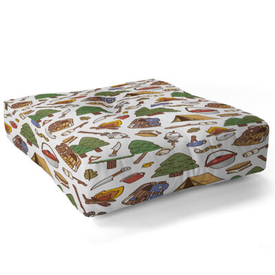 Deny Designs Summer Camp Pattern Floor Pillow, 26″ x 26″