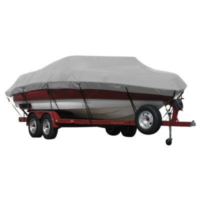 Exact Fit Covermate Sunbrella Boat Cover for Rinker 262 262 Br W/Bimini Cutouts I/O. Gray