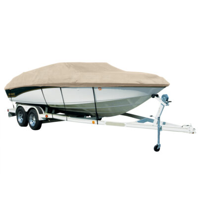 Covermate Sharkskin Plus Exact-Fit Cover for Rinker 262 262 Br W/Bimini Cutouts I/O. Linnen