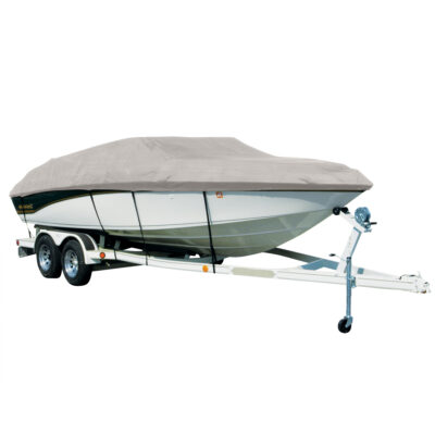 Covermate Sharkskin Plus Exact-Fit Cover for Ebbtide Mystique 2400 Sc Fun Cruiser  Mystique 2400 Sc Fun Cruiser Over Ext. Swim Platform. Silver