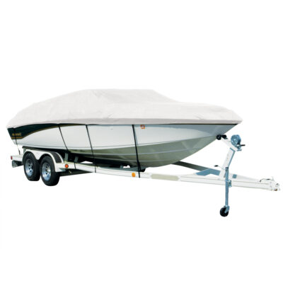 Covermate Sharkskin Plus Exact-Fit Cover for Ebbtide Mystique 2400 Sc Fun Cruiser Mystique 2400 Sc Fun Cruiser W/Phat Tower Over Ext. Swim Platform. White