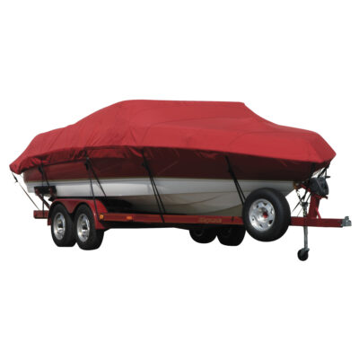 Exact Fit Covermate Sunbrella Boat Cover for Moomba Kanga Kanga Closed Bow . Red