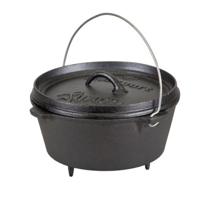 Stansport 4-Quart Pre-Seasoned Cast Iron Dutch Oven with Legs