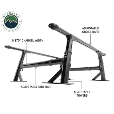 Overland Vehicle Systems Freedom Rack with Crossbars and 6.5′ Side Support Bars