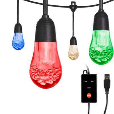 Enbrighten Acrylic Cafe String Lights, USB, 12′