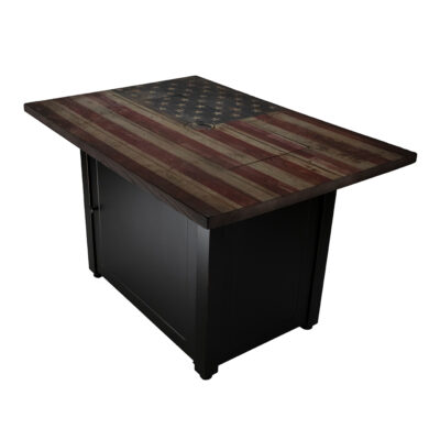 Endless Summer Americana LP Gas Outdoor Fire Pit with American Flag Mantel