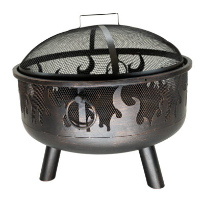 Endless Summer Oil-Rubbed Bronze Wood-Burning Fire Pit with Flame Design